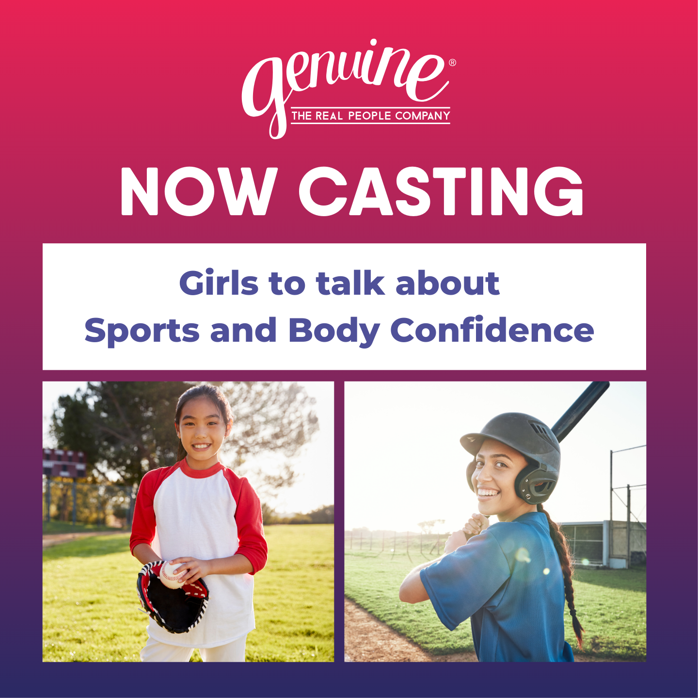 CASTING: GIRLS TO TALK ABOUT SPORTS AND BODY CONFIDENCE