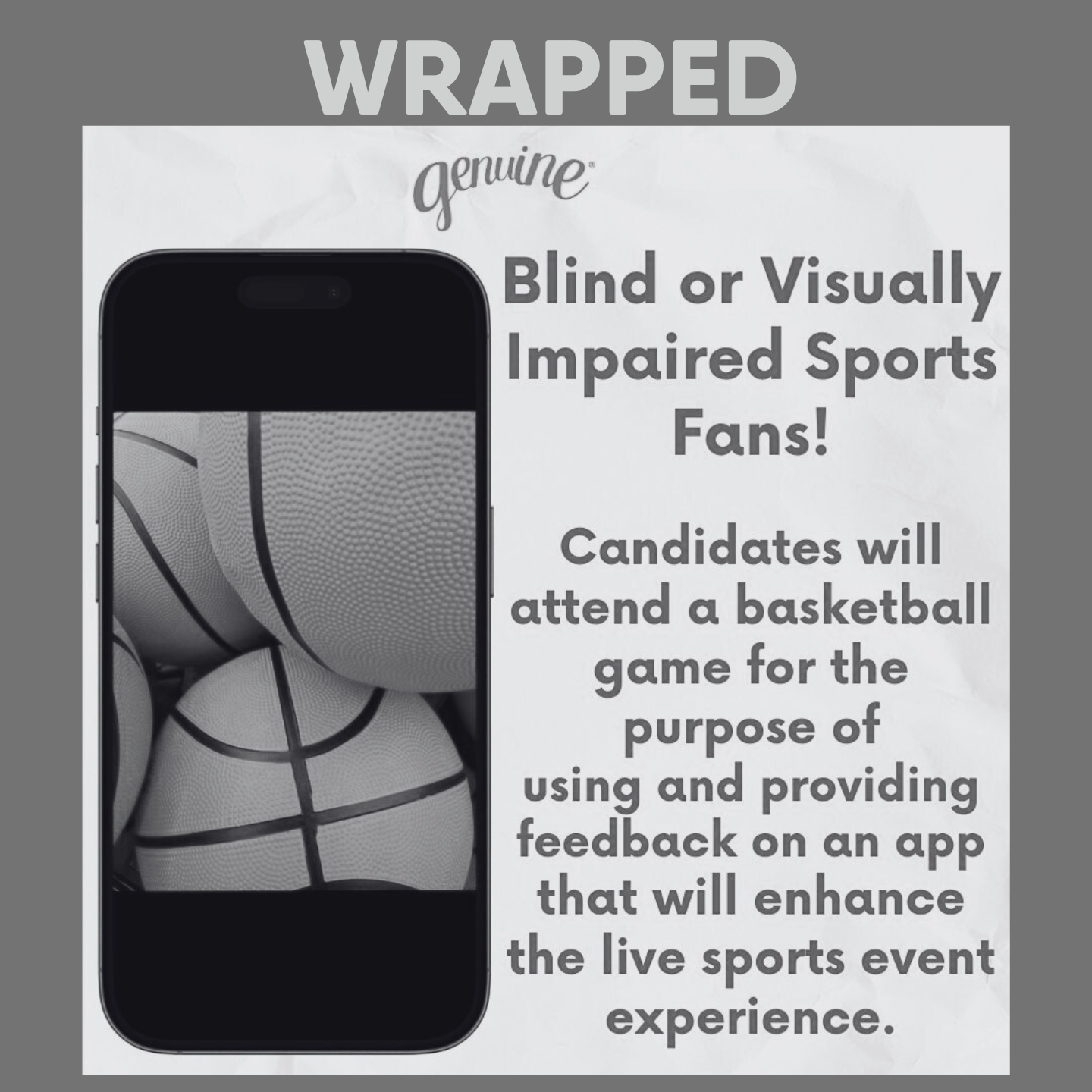CASTING: Blind or Visually Impaired  Sports Fans!
