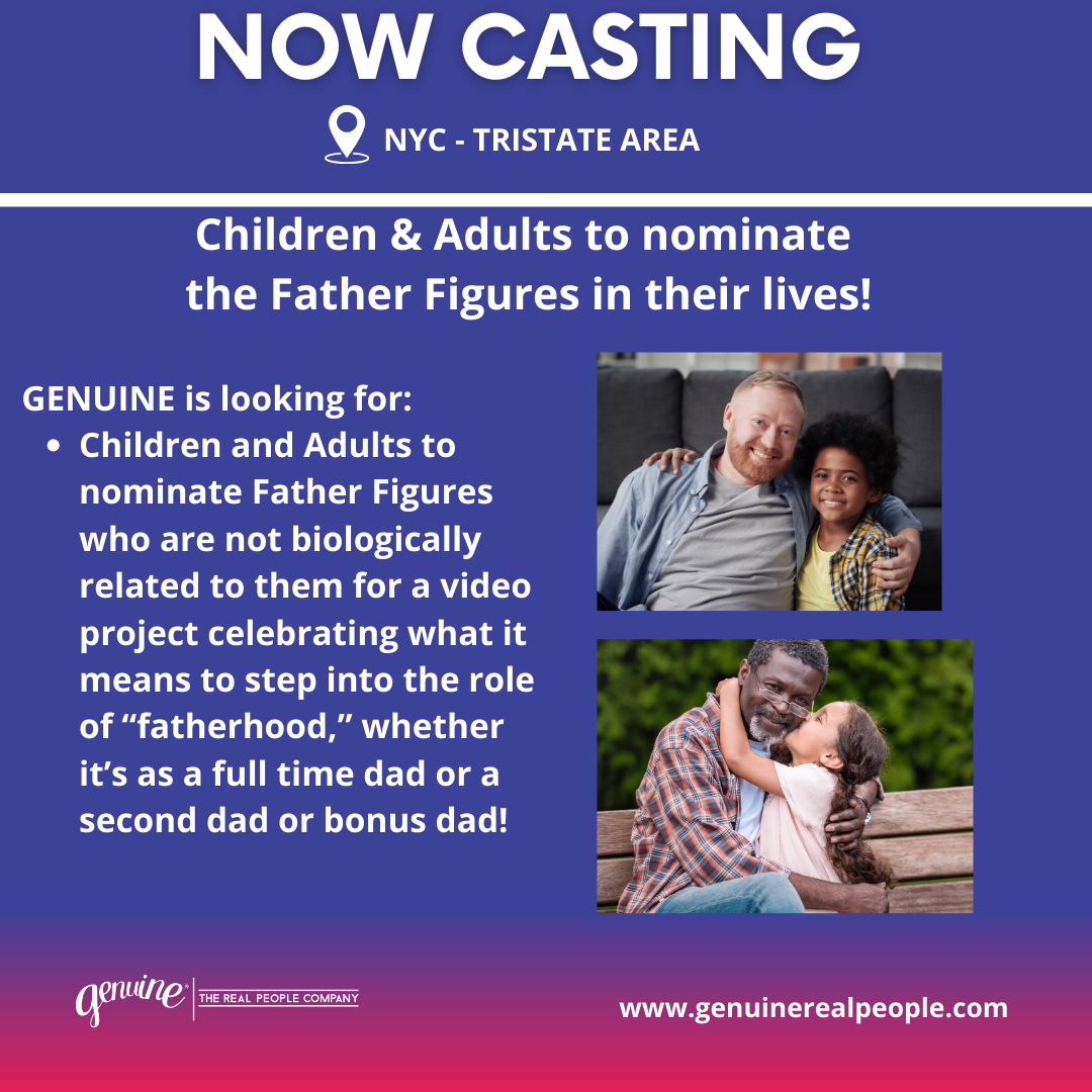 Children & Adults to nominate the Father Figures in their lives!