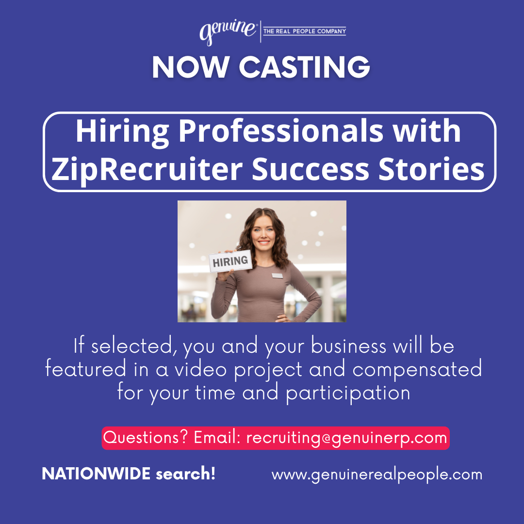CASTING: Hiring Professionals with ZipRecruiter Success Stories